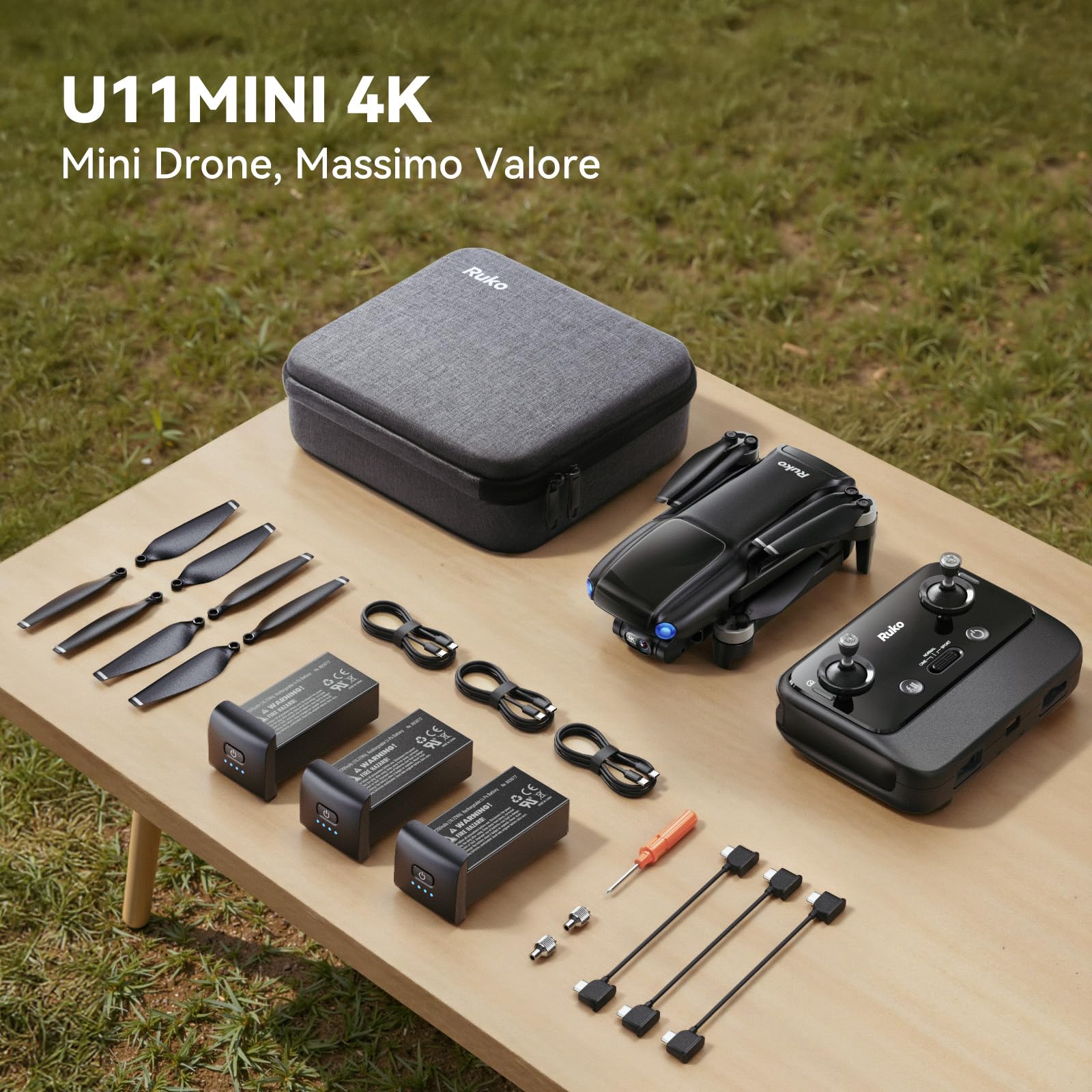Ruko U11MINI 4K Drone con Camera Professionale, 96 Min Volo