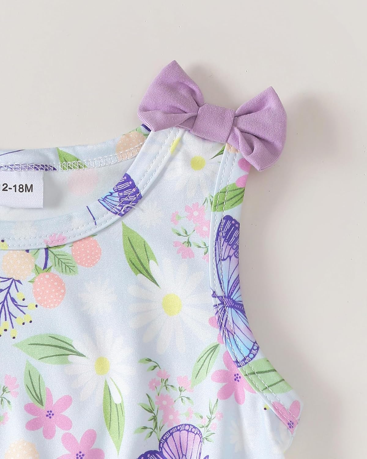 Baby Toddler Girl Dress Summer Girls Clothes 2 Pack Outfits Set Dresses Sleeveless Solid and Cute Print for Baby Girls 6M-3T