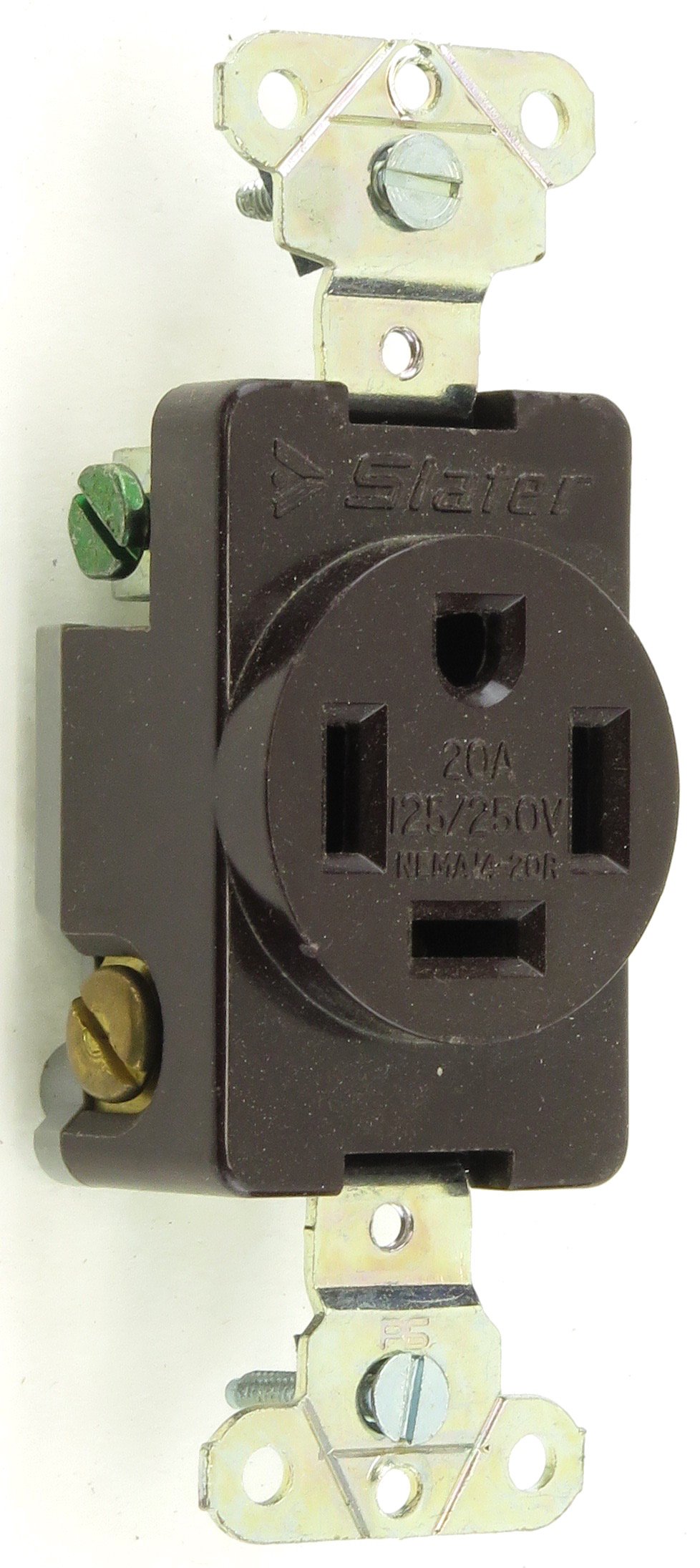Arrow Hart 5759 Single Receptacle Back and Side Wired 20 Amp 120/250VAC 3 Pole, 4 Wire Grounding