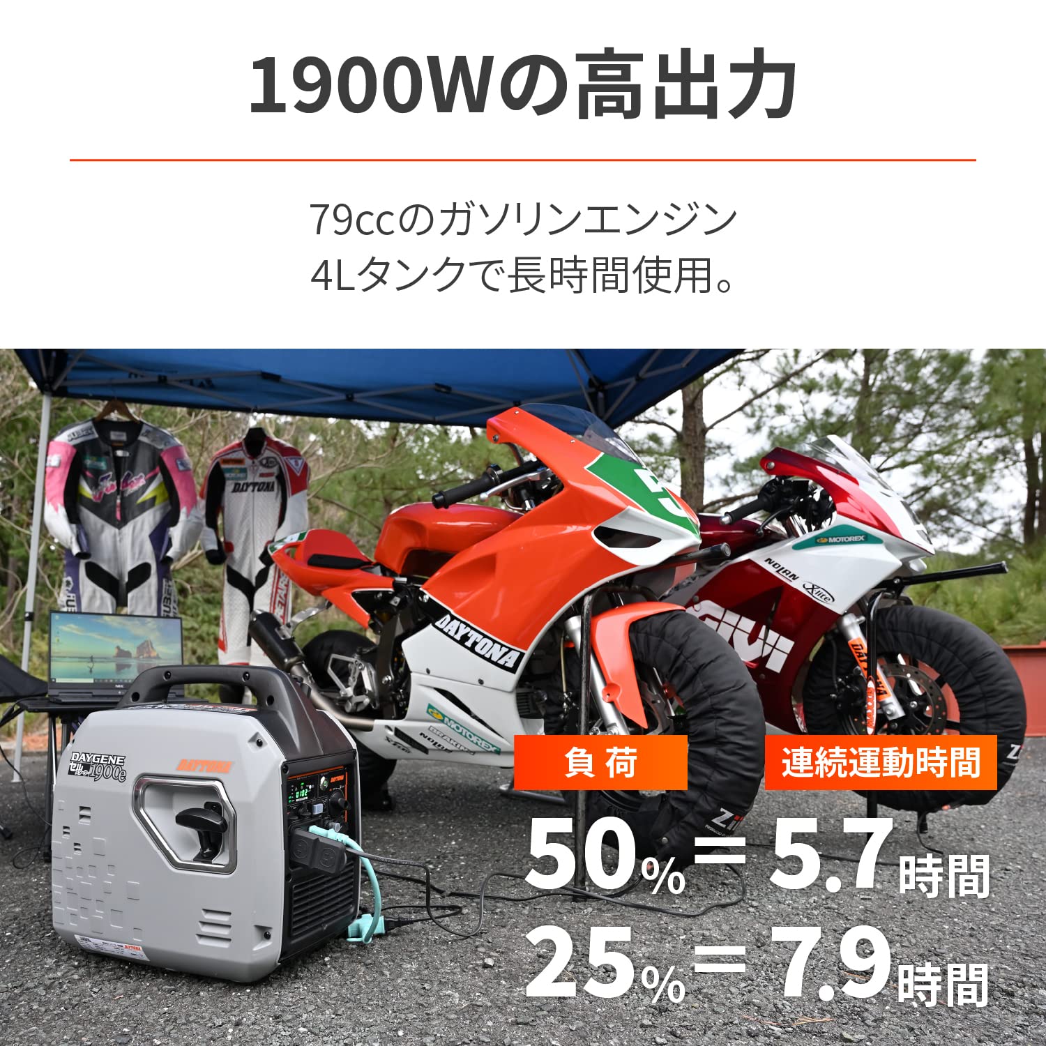 Amazon.co.jp: デイトナ(Daytona) ガソリン発電機 家庭用 セル 
