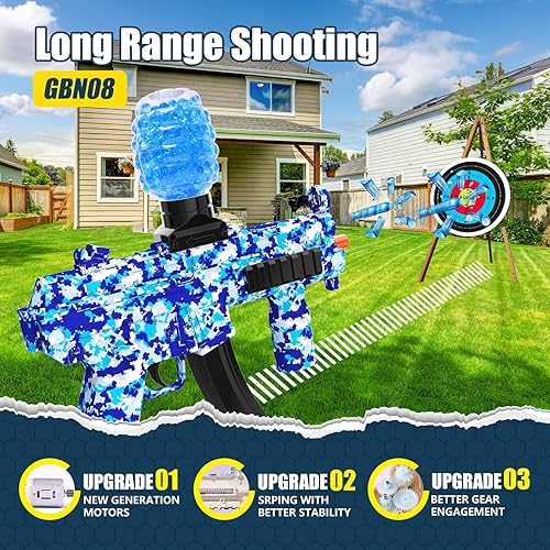 Miniatura 2 de TANSAR Pistola de agua de gel que brilla en la oscuridad, juegos de disparos al aire libre, pistola de agua, para mayores de 14 años, GBN08