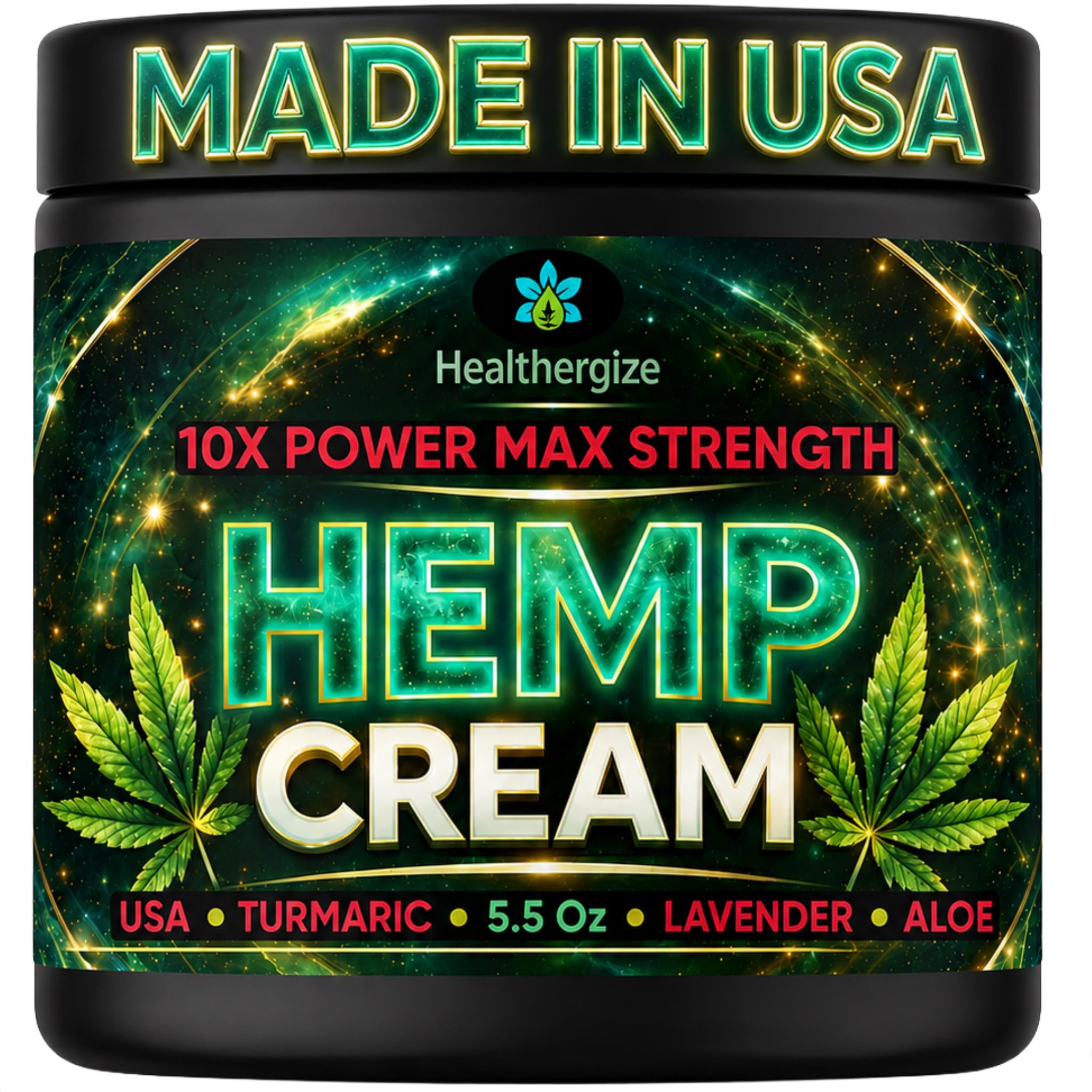 Hemp Cream Maximum Strength – Hemp Lotion for Muscles, Back, Neck, Knees & Feet – Hemp Oil, Aloe & Lavender Body Lotion for Men & Women – Menthol-Free, Non-Greasy, Fast Absorbing – 5.5 oz, Made in USA
