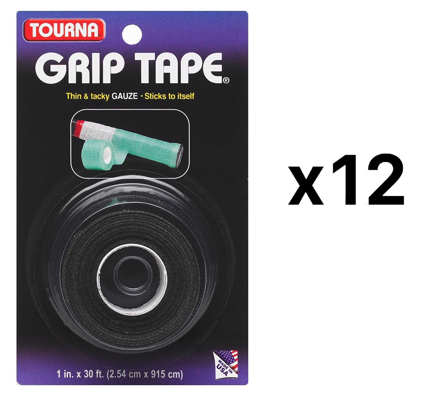 Unique Tennis Racquet Over Grip Gauze Tape-Black-1