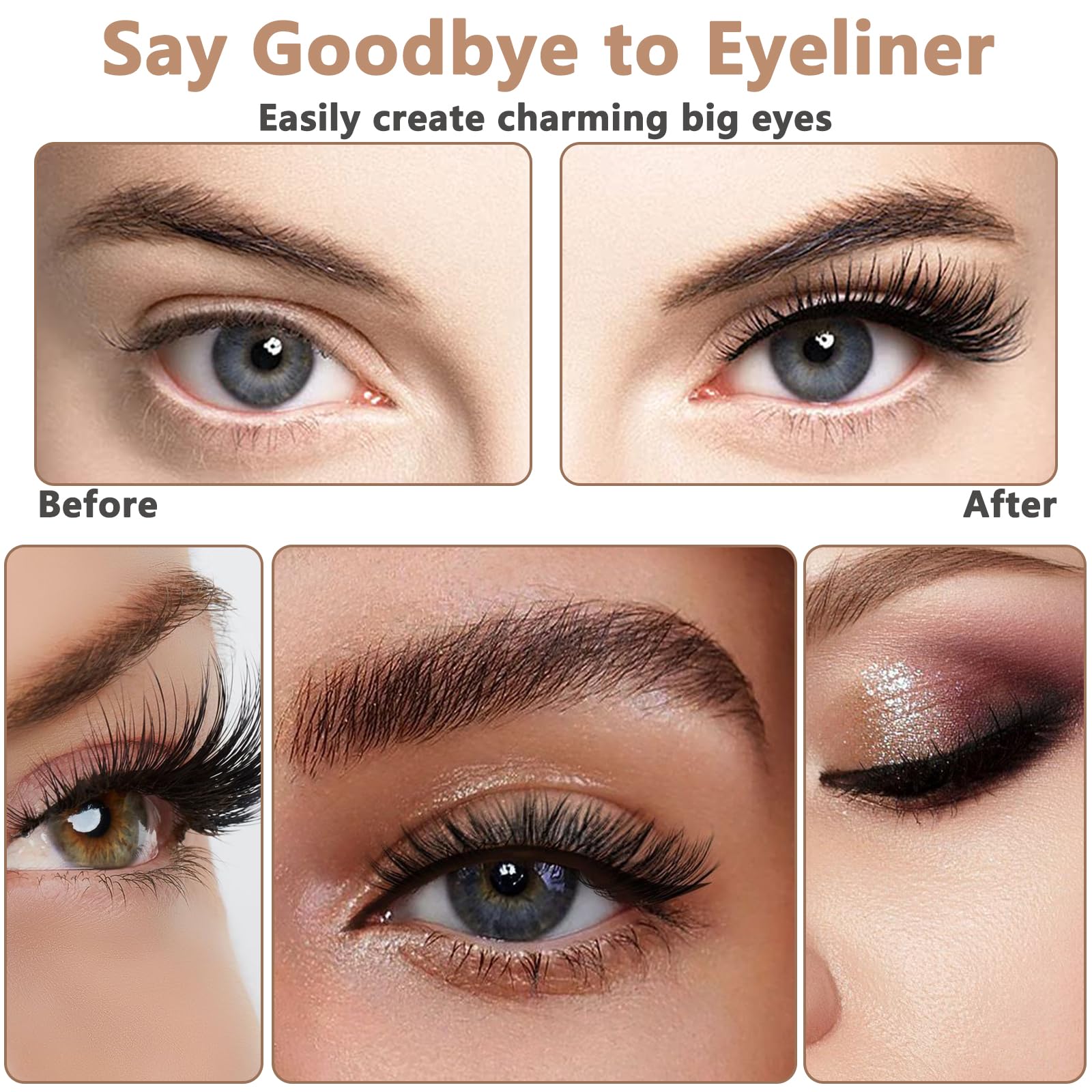 Magnetische Wimpern, natürliches Aussehen, bestes magnetisches UK-Set mit Applikator, 3D-falsche Wimpern, magnetisch, wiederverwendbar, Magnetauge, kein Kleber oder Eyeliner erforderlich, für Anfänger