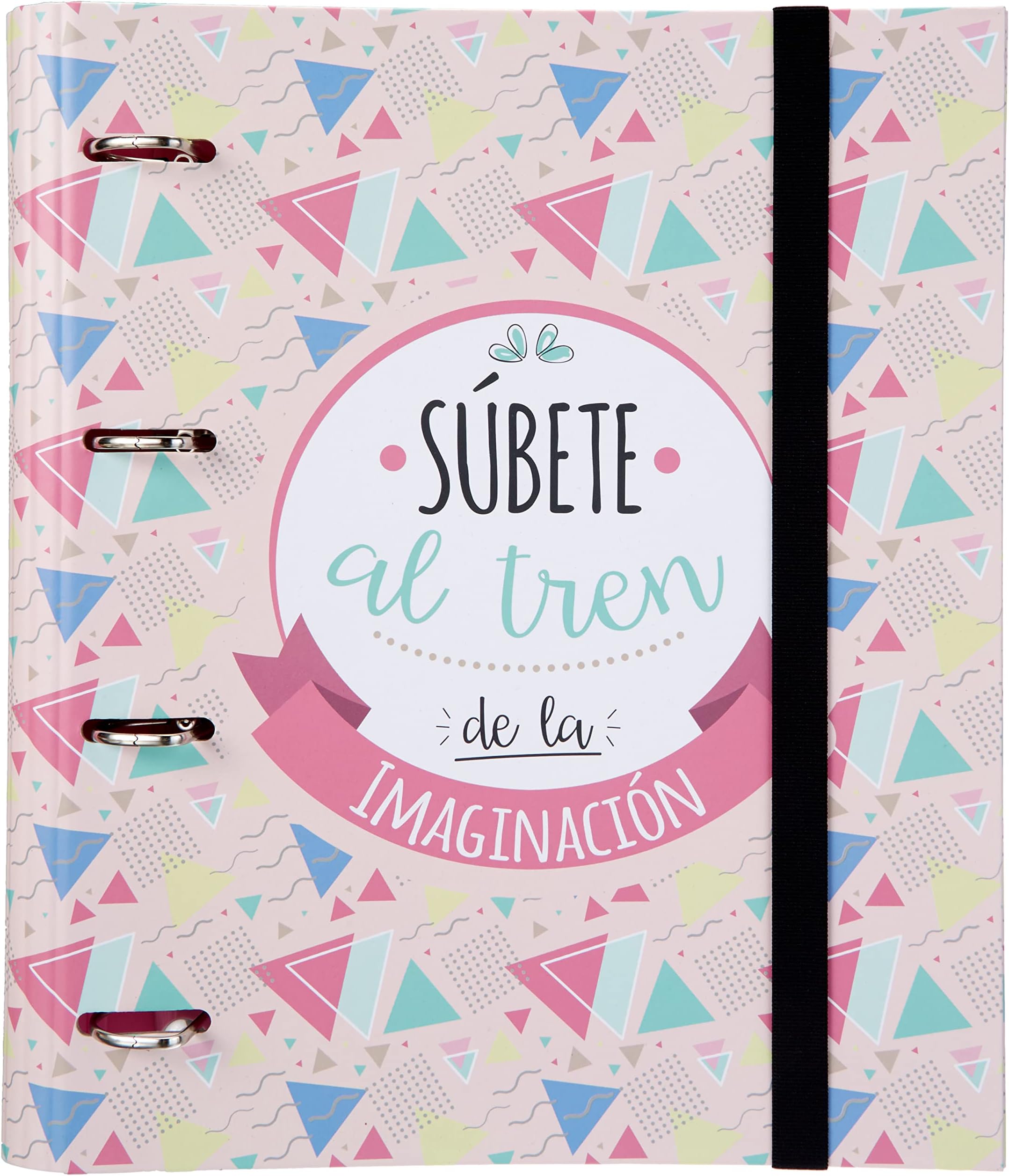 Grupo Erik Amelie Classic Pink 4 Ring Binder - A4 Folders Ring Binder - 10.6 x 12.6 Inch / 27 x 32 cm - Ring Binder A4 - A4 Ringbinder - 4 Ring Binder A4 - Cute Stationery