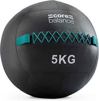 Core Balance Wall Ball, Weighted Exercise Ball for Dynamic Home, Gym & HIIT Workouts, Build Strength, Power, Endurance & Cardio Fitness, Heavy Duty PVC, Comfortable Grip, Balanced Weight, 3kg   15kg