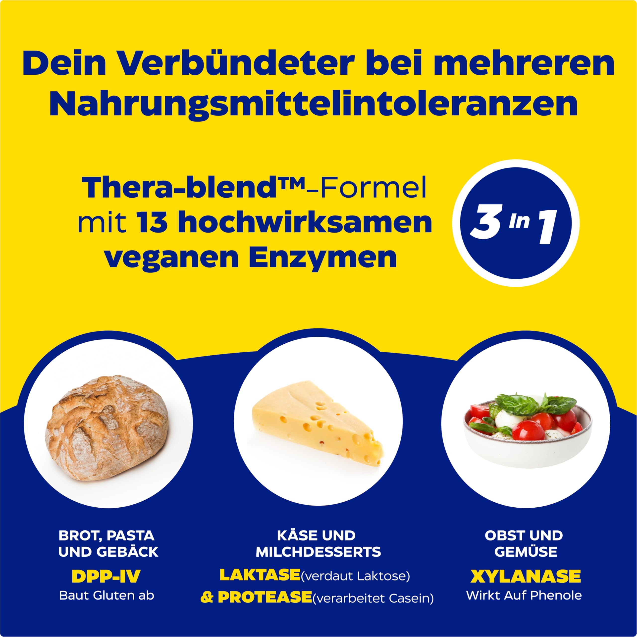 Enzymedica - Digest Spectrum, für eine gesunde Verdauung, angezeigt für mehrere Nahrungsmittelintoleranzen, visiert Gluten, Laktose, Casein und Phenole, vegan, 90 Kapseln