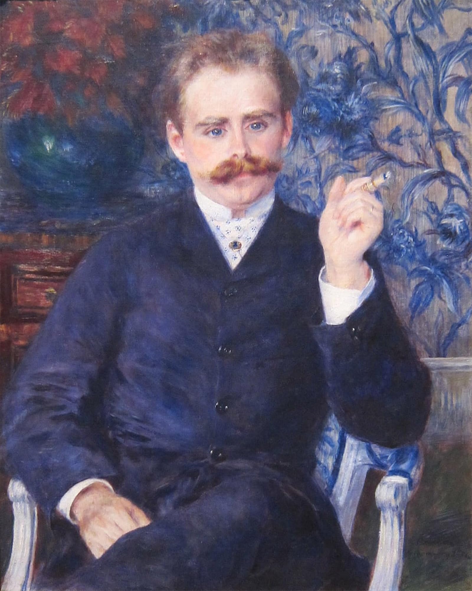 POSTERIIk Vintage Classic Picture Landscape Artwork Unbekanntes Bild by Pierre Auguste Renoir Portrait Canvas Painting for Office Home Decor 60x90cm
