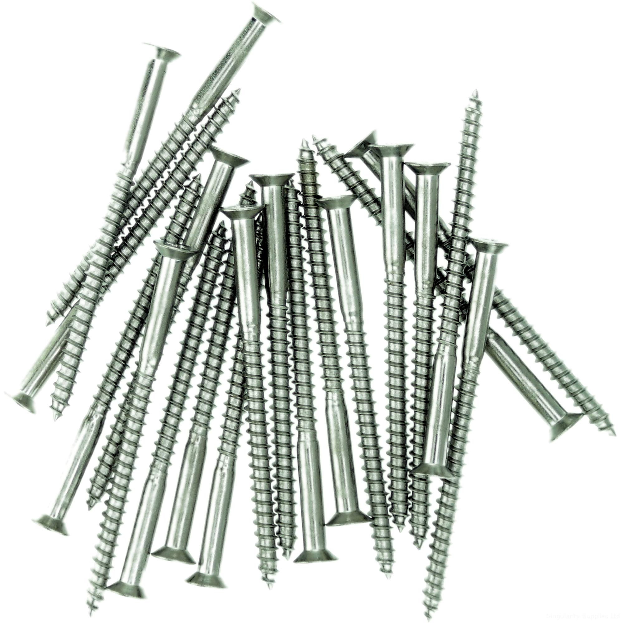 Singularity Supplies No.6 X 1.58 (3.5Mm X 40Mm) Pozi Countersunk Wood Screw - Stainless Steel (A2) (Pack Of 20)