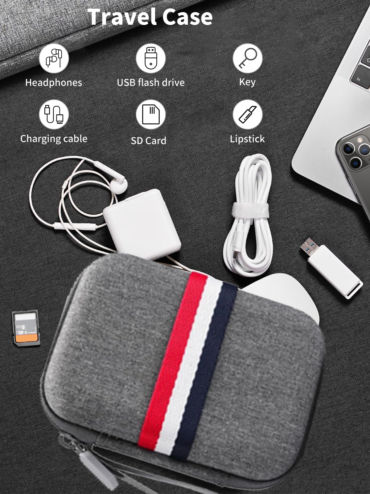 NOUKAJU Case for Trimui Brick Handheld Game Console, Game Console Protective Case,Drop-Proof,Scratch-Proof,Shock-Proof,Dust-Proof,Carrying Case for Trimui Brick Game Console(Grey)