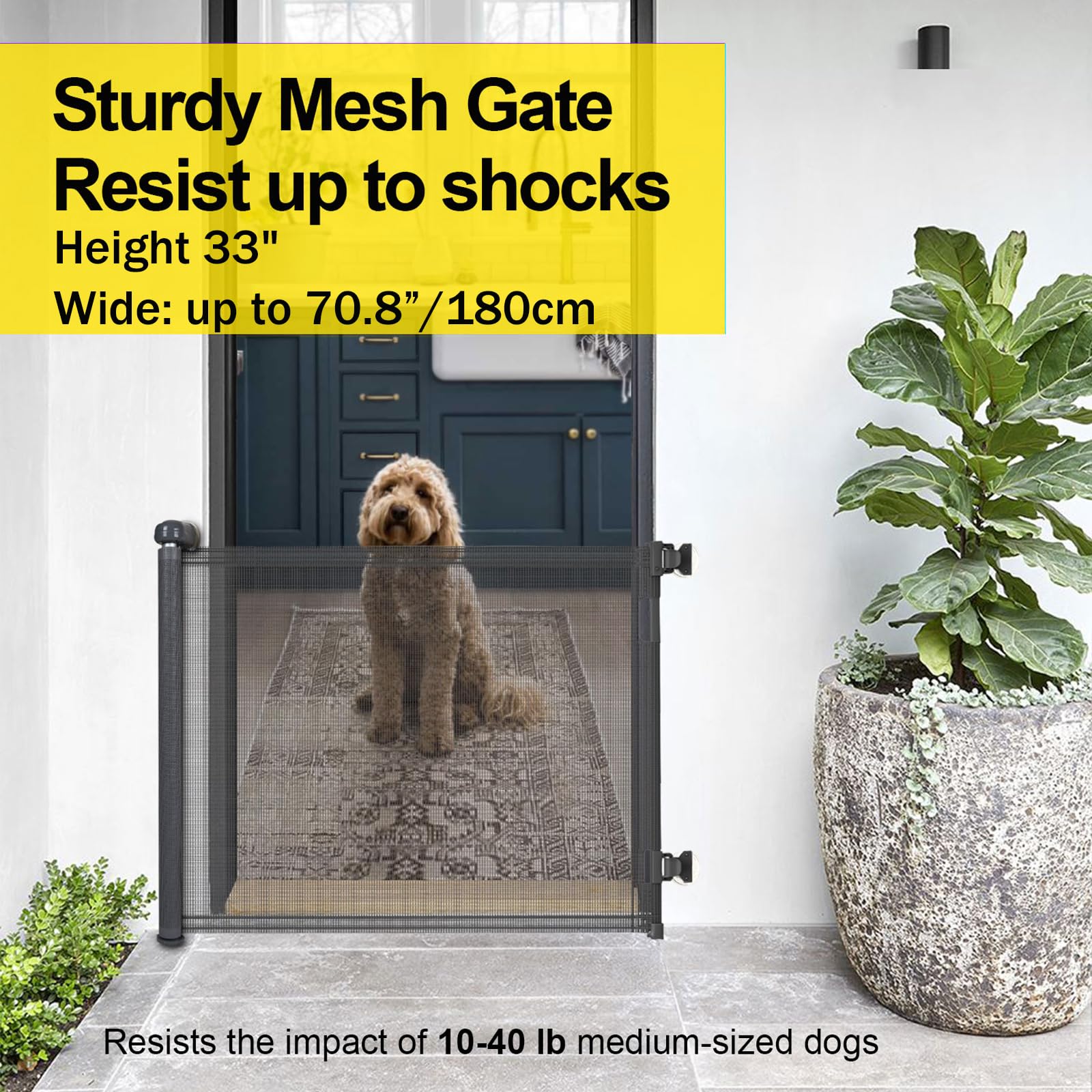 SHYUJAJIE Retractable Baby Gate, 33