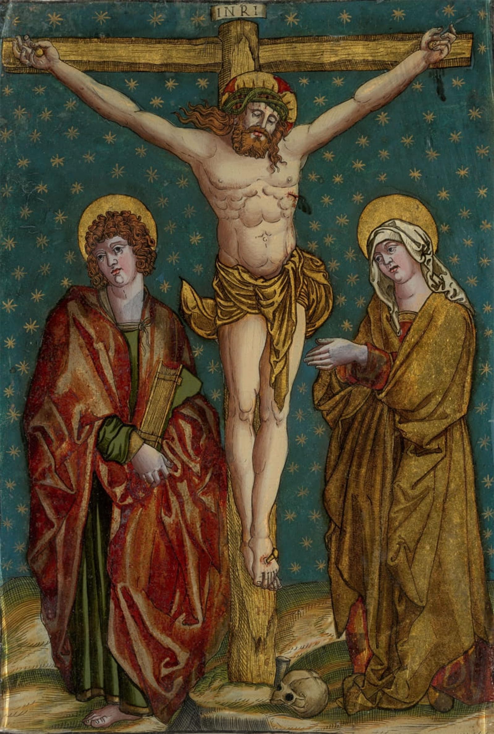 SERENDIPITP Abstract Painting Mural Print Picture Wall Decor Painting Crucifixion of Christ with the Virgin and St John Vintage Wall Artwork for Home Decor 60x90cm