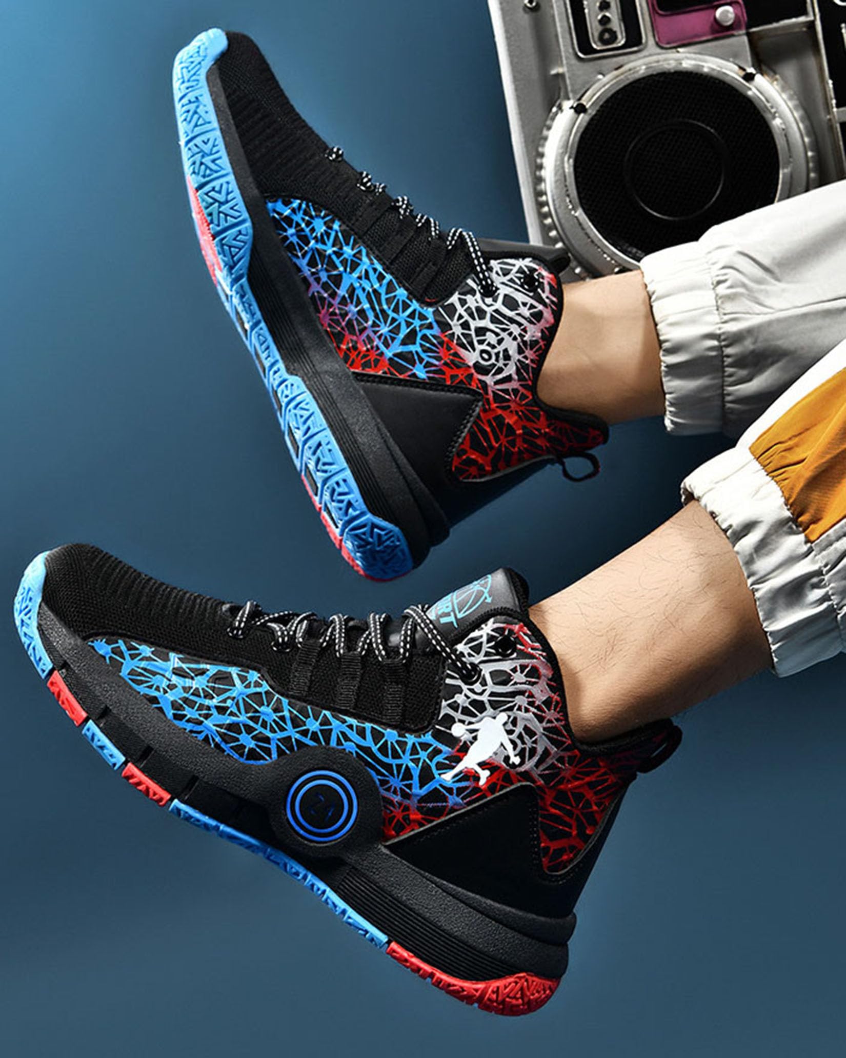 Chłopięce Buty Do Koszykówki Męskie Buty Sportowe Dziewczęce Miękkie I Oddychające Wewnętrzne Buty Sportowe Outdoor Buty Do Biegania(34 EU, Z04)
