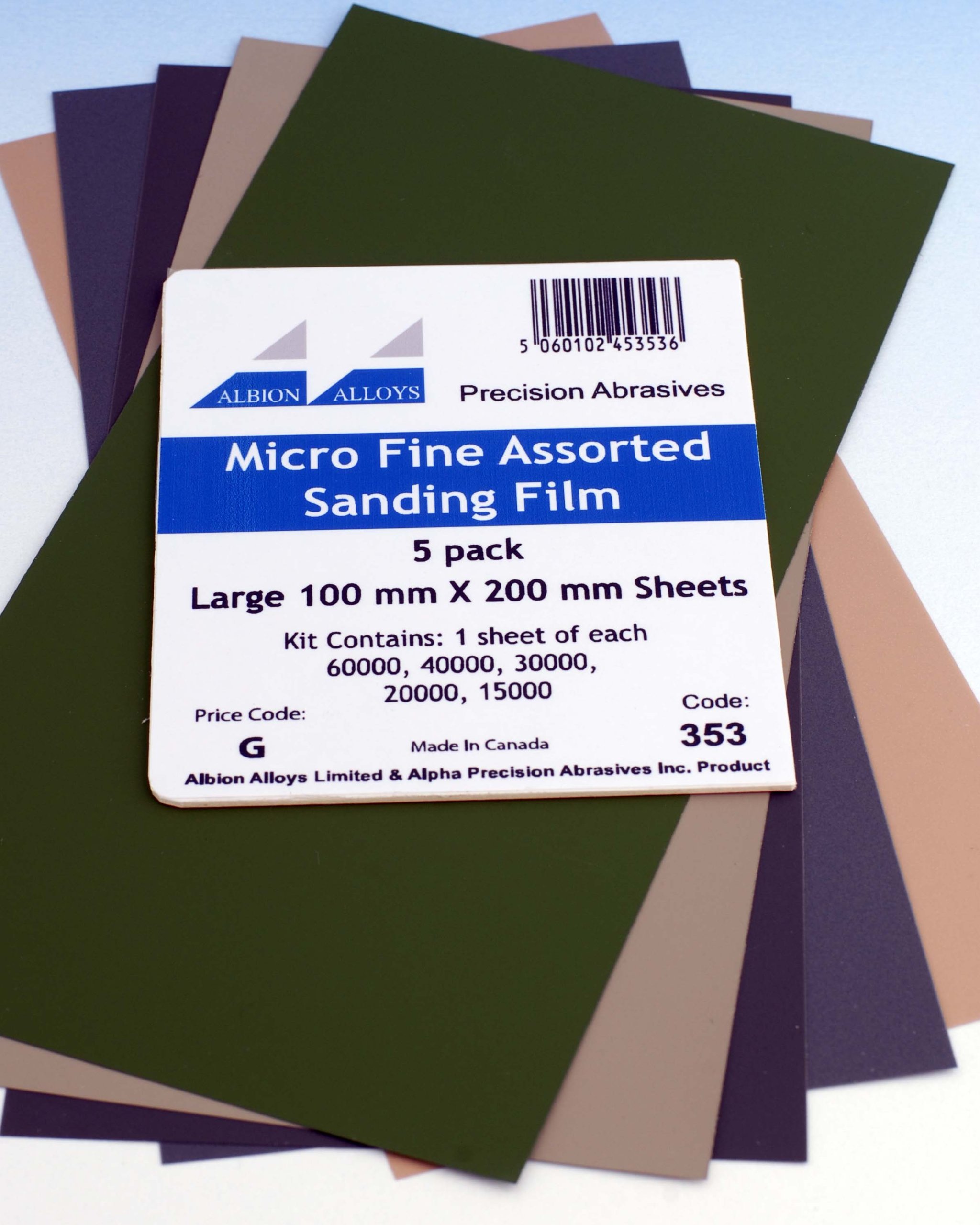 Albion Alloys Micro Fine Assorted Sanding Film # 353
