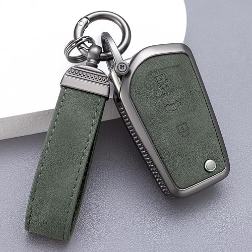 Miniatura 6 de YO&YOYE Compatible con funda de llavero Toyota con llavero de cuero protector para llave inteligente Fortuner Tundra Camry RAV4 Highlander Corolla