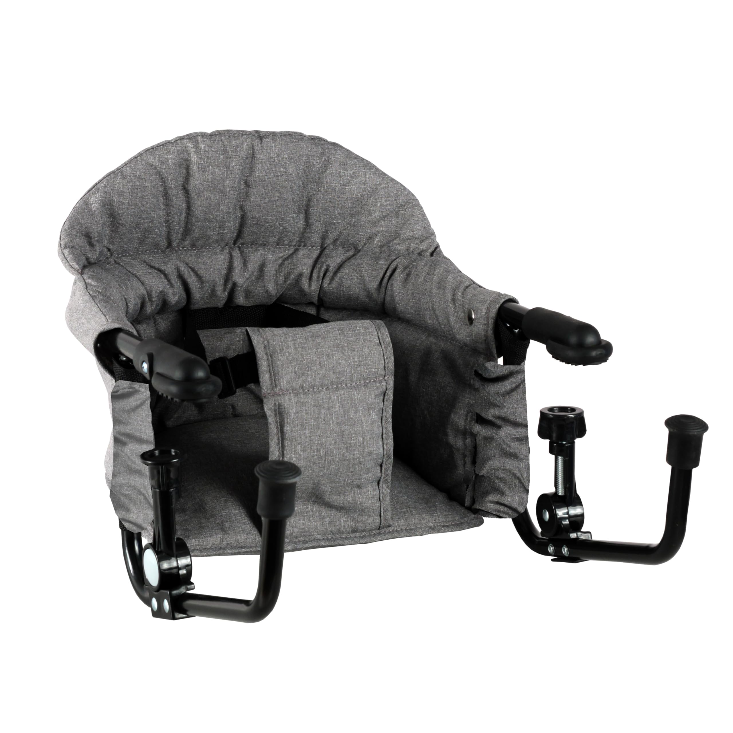 Looping Siège de Table Bébé Pliable | Fixation Sécurisée 4 points, Nomade et Compact | GRIS Chiné