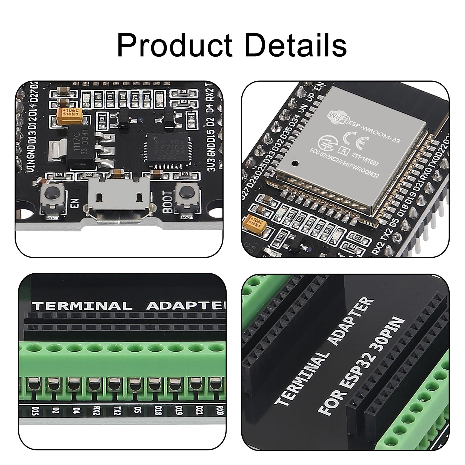 WiFi Bluetooth Module 2PCS ESP32 Type-C Dev Board – WiFi Bluetooth ...