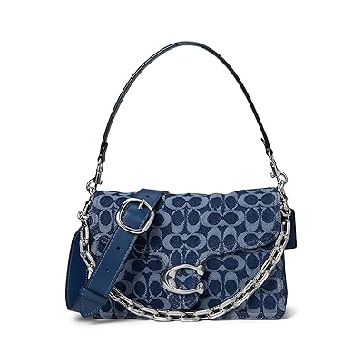 COACH Chain Tabby Shoulder Bag In Signature Denim Shoulder Women