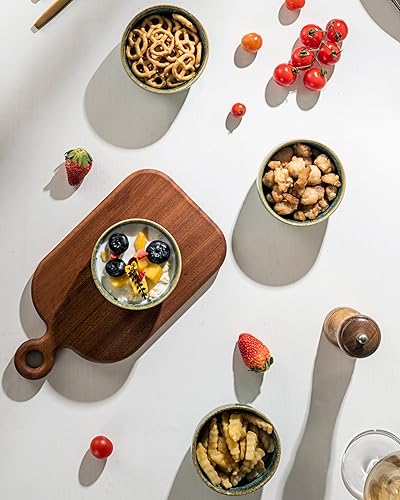 Miniatura 4 de HENXFEN LEAD Juego de cuencos de postre de 10 onzas, cuencos pequeños para servir helado, arroz, avena, aperitivos, control de porciones, aptos para