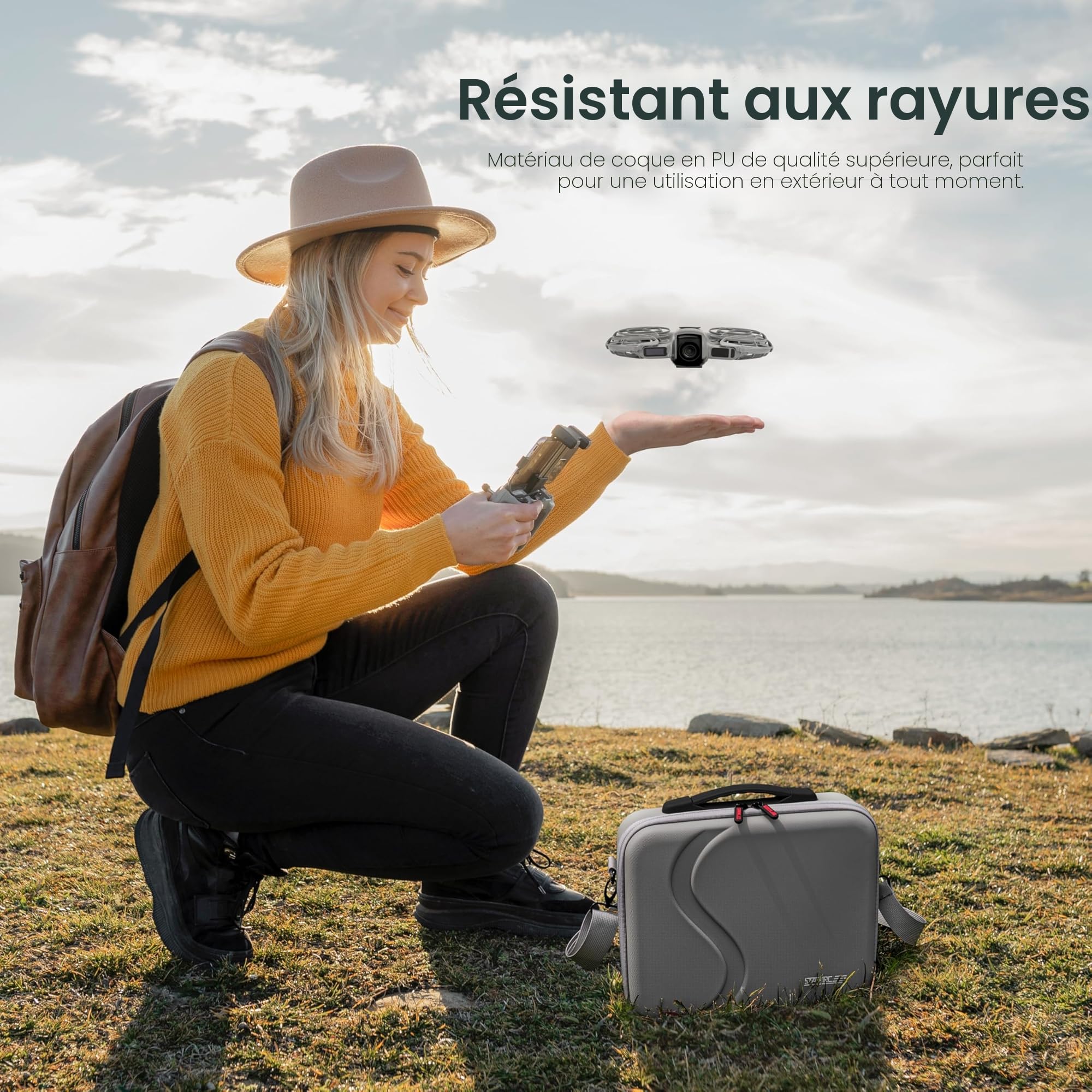 STARTRC Housse de Protection Rigide pour DJI Neo 2 Fly More Combo - Étui Multifonction Drone