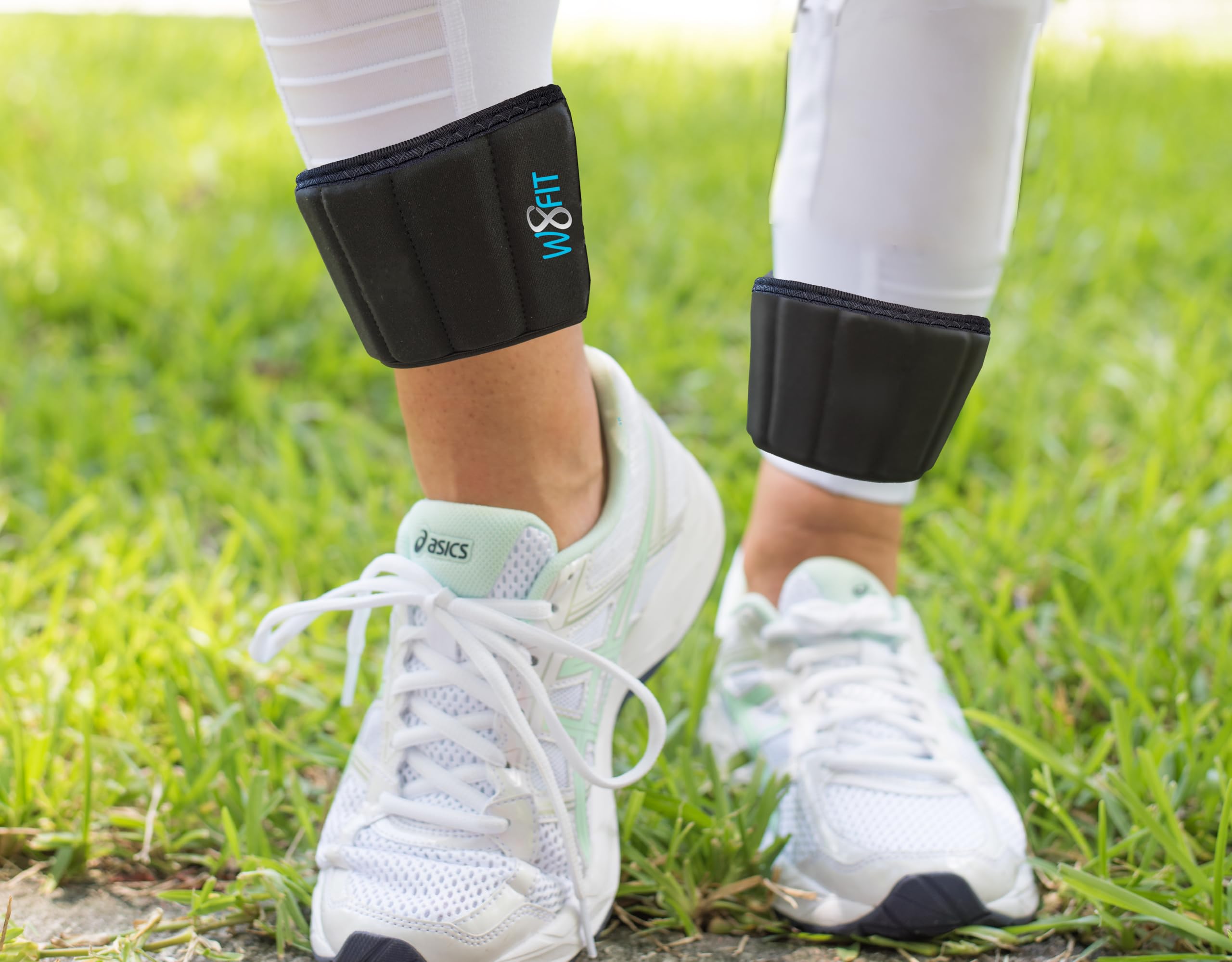 W8FITAdjustable Ankle Weights 3.4 Lbs PAIR (1.7 LBS each) for Women, Men, Weighted Ankle Weights for Gym,Fitness, Workout,Walking, Jogging