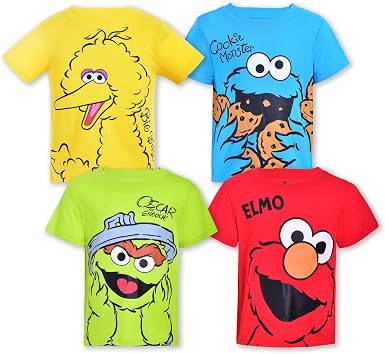 Sesame Street Boy's 4-Pack Graphic Tee 