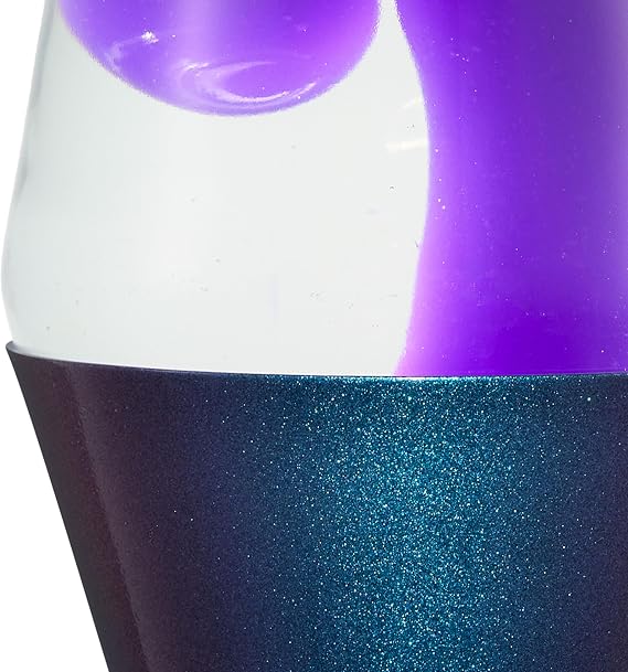 Lava The Original Lamp - 14.5 Black Iris Classic Liquid Motion Lamp - Purple Wax and Clear Liquid - Item #2425