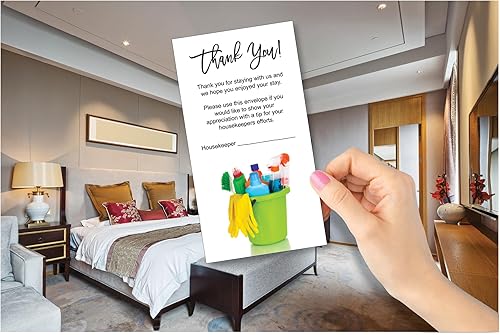 Miniatura 2 de 100 sobres de punta de hotel Motel para dinero en efectivo o monedas, 3 12 x 6 12 pulgadas, impresos a todo color en la parte delantera, 24 libras