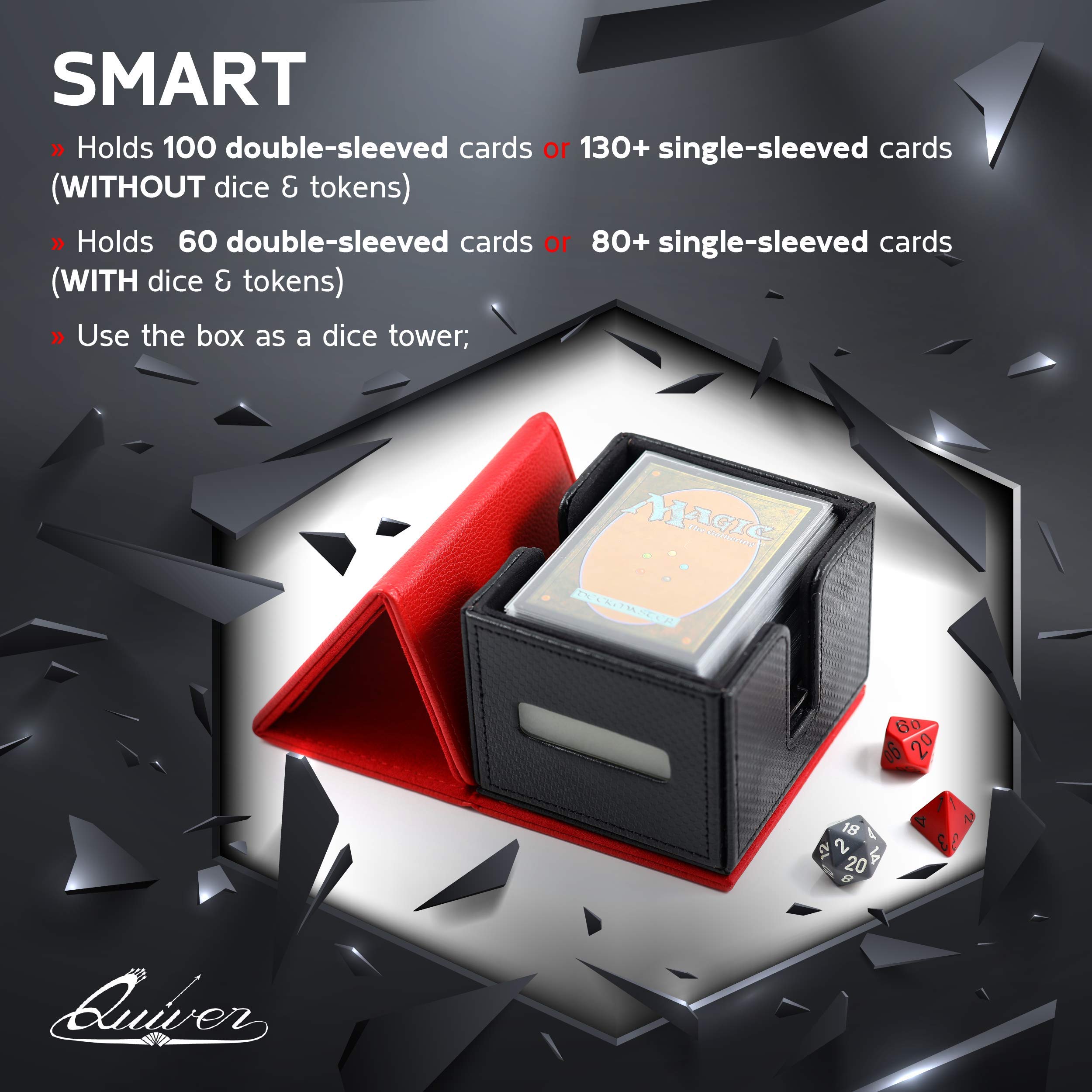 Buy Quiver Time Black Citadel Deck Block Card Storage Box, Stores and