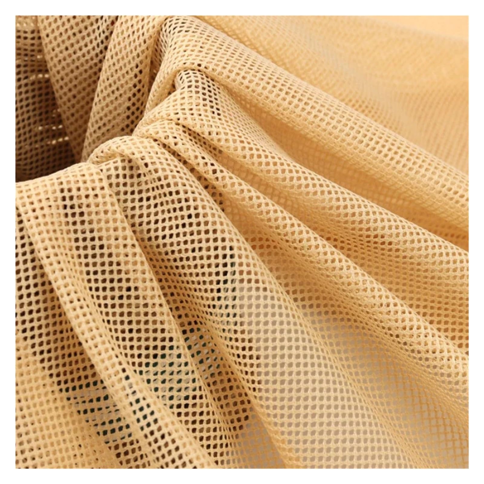 Tela de malla de baja elasticidad de 155 x 45 cm, tela de punto transpirable para coser mosquiteros, cortinas, camisetas, ropa deportiva y manualidades (16,155 x 500 cm)