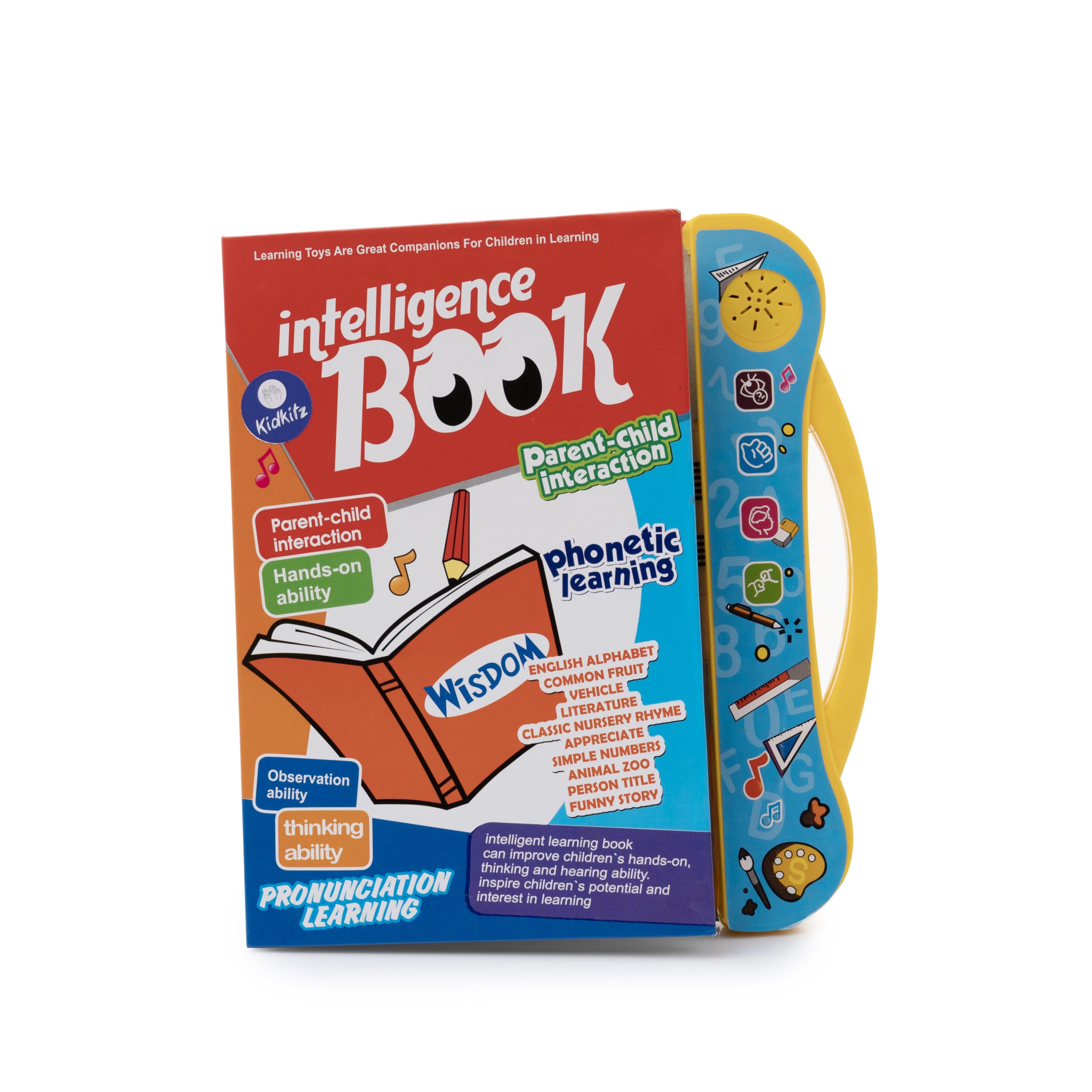 Kidkitz Interactive Intelligence Children’s Book | Musical English Educational Phonetic Learning Book | for 3+ Year Kids, Boys & Girls, Preschoolers | Intelligence Book (Multicolor) (B0D9NGCTZC) Amazon Price History, Amazon Price Tracker