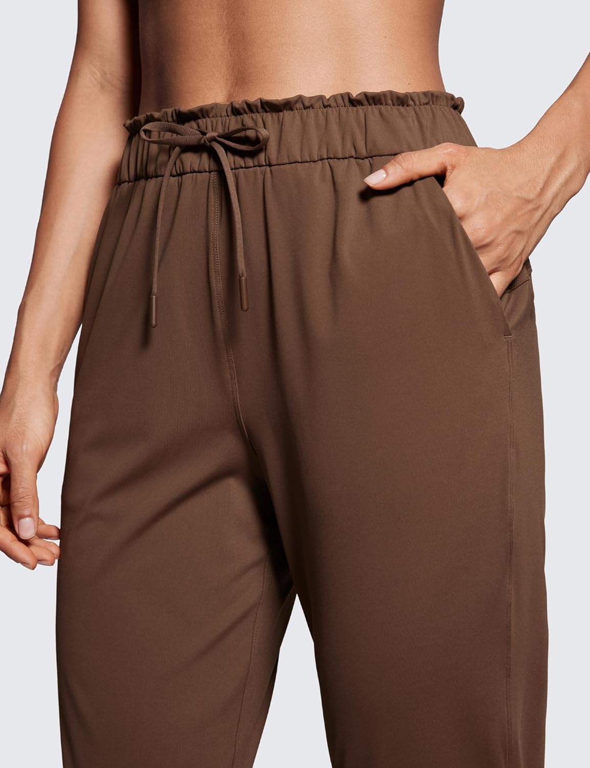 CRZ YOGA 4-Way Stretch High Waisted Joggers for Women Casual Dress Work Workout Pants Pockets - Image 4