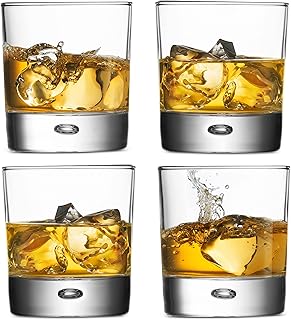 Whisky Glasses 10 Oz Barware Set Of 4 Old Fashioned Glasses, By Glaver’s. Ideal For Whiskey, Scotch, Bourbon, Liquor, and ...