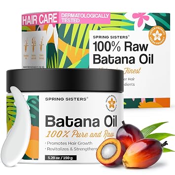 100% Unrefined Raw Batana Oil For Hair Growth with Applicator - All Hair Type Dr. Sebi Batana Oil Pure for Women & Men Prevents Hair Loss, Promotes Hair Thickness, Growth & Shine, 5.29 oz