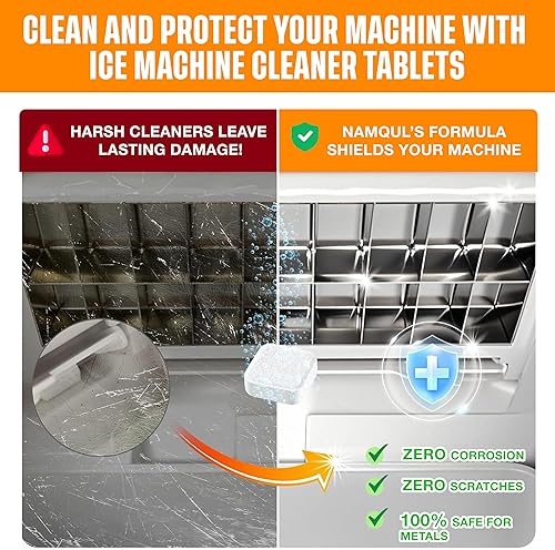Miniatura 4 de Paquete de 36 tabletas limpiadoras para máquinas de hielo, descalcificadoras de hielo seguras para encimera, pepitas y máquinas de hielo portátiles,