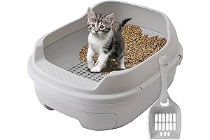 Skywin Pine Pellet Sifting Litter Box: Odor-Control, Efficient Sifting for Cats