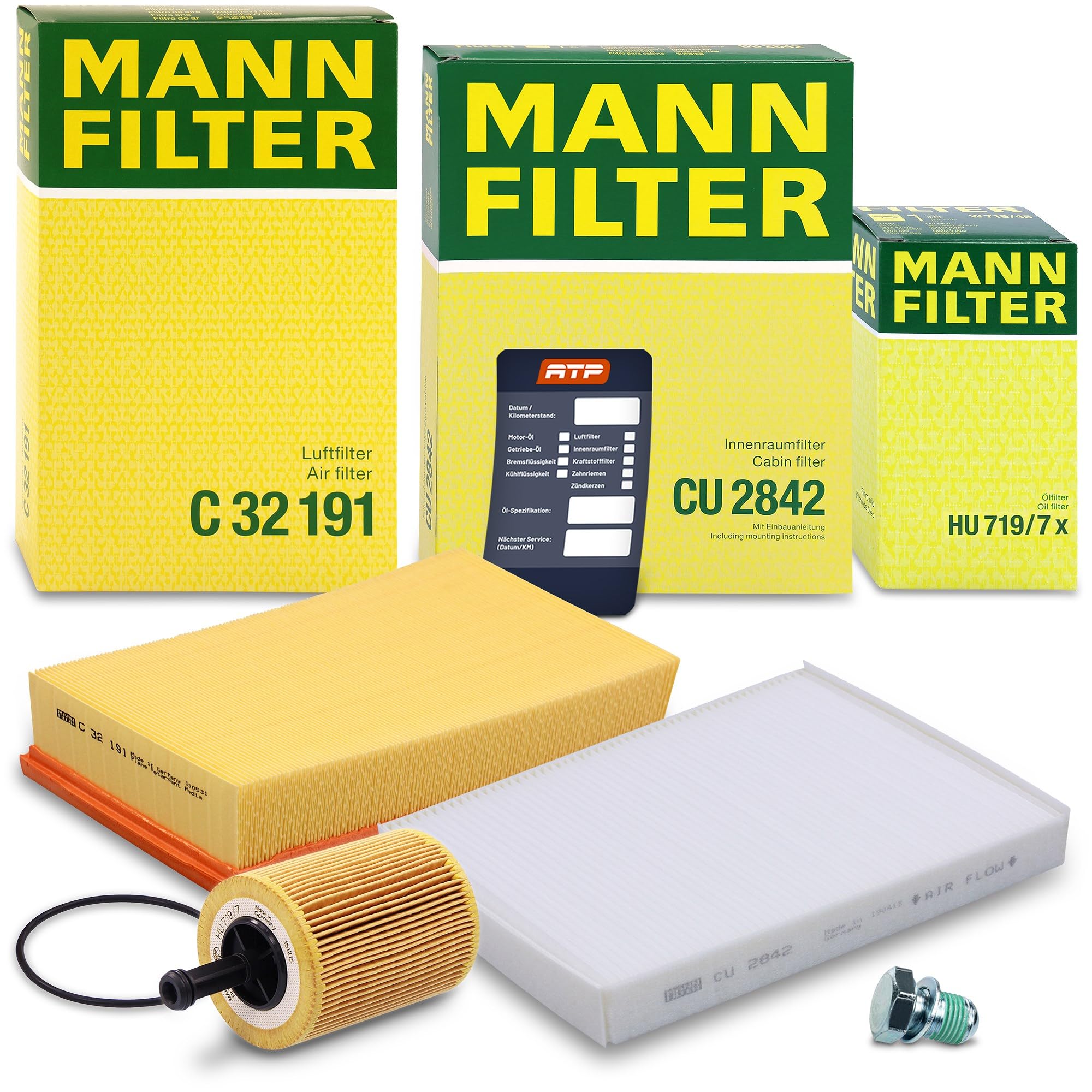 MANN-FILTER Inspektionspaket Filterset 1x Ölfilter, 1x Luftfilter, 1x