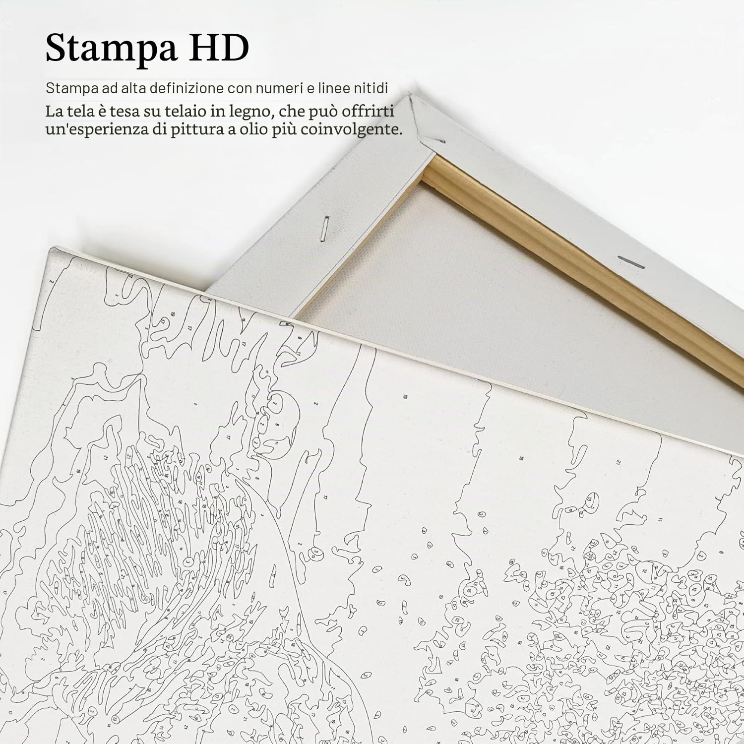 Bougimal Dipingere con i numeri adulti Animale con pennelli e colori acrilici inclusi - 40 x 50 cm, Elefante al tramonto, Con Telaio