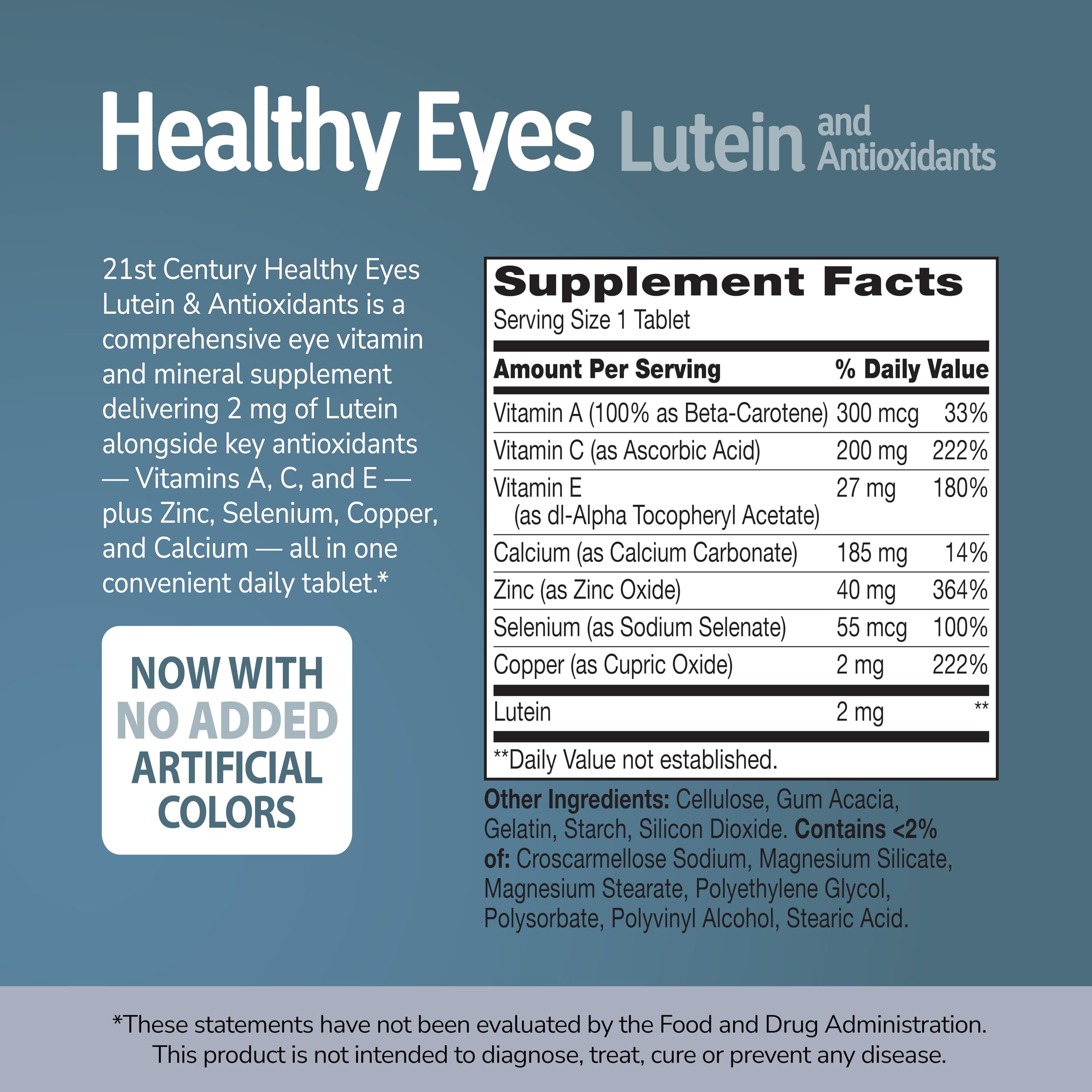 21st Century Healthy Eyes with Lutein Vision Support Tablets, 60 Count — Amazon image 2
