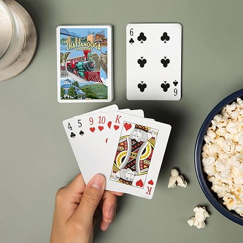 Miniatura 2 de Lantern Press Chattanooga, Tennessee, escenas de montaje (52 cartas de juego, baraja de cartas de tamaño póquer con comodines)