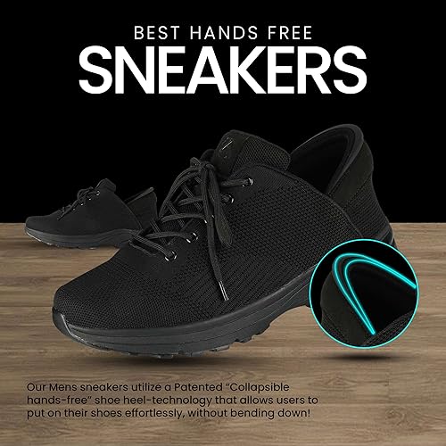 Miniatura 3 de ZEBA - Zapatillas sin cordones para hombre, manos libres - Mejora tu comodidad y estilo con zapatos perfectos para caminar y zapatillas de moda