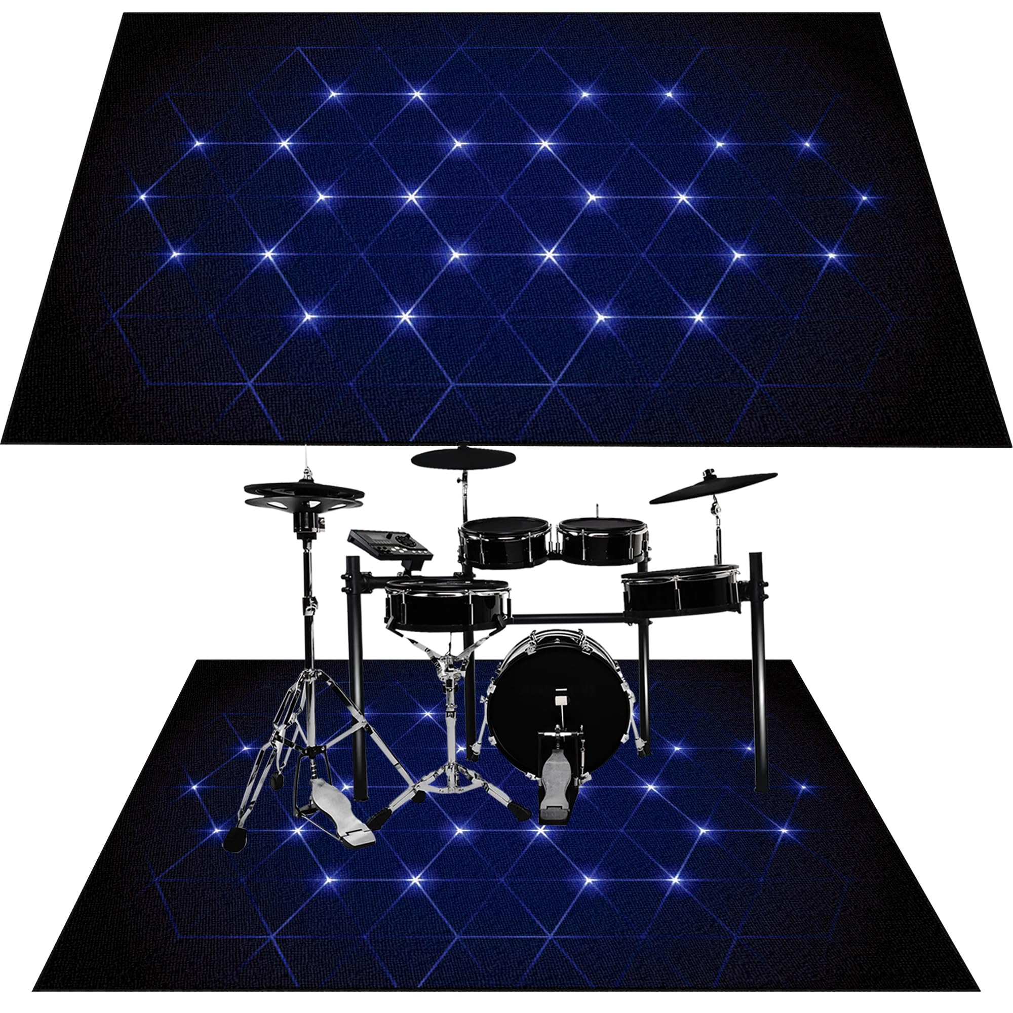 Dywan perkusyjny, antypoślizgowy, dźwiękoszczelny, mata do użytku wewnątrz i na zewnątrz, elektroniczny zestaw perkusyjny jazzowy, do bębna basowego, werbla, izolacja akustyczna, mata wygłuszająca