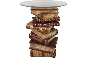 Design Toscano Power of Books Stacked Vintage Book Furniture End Table