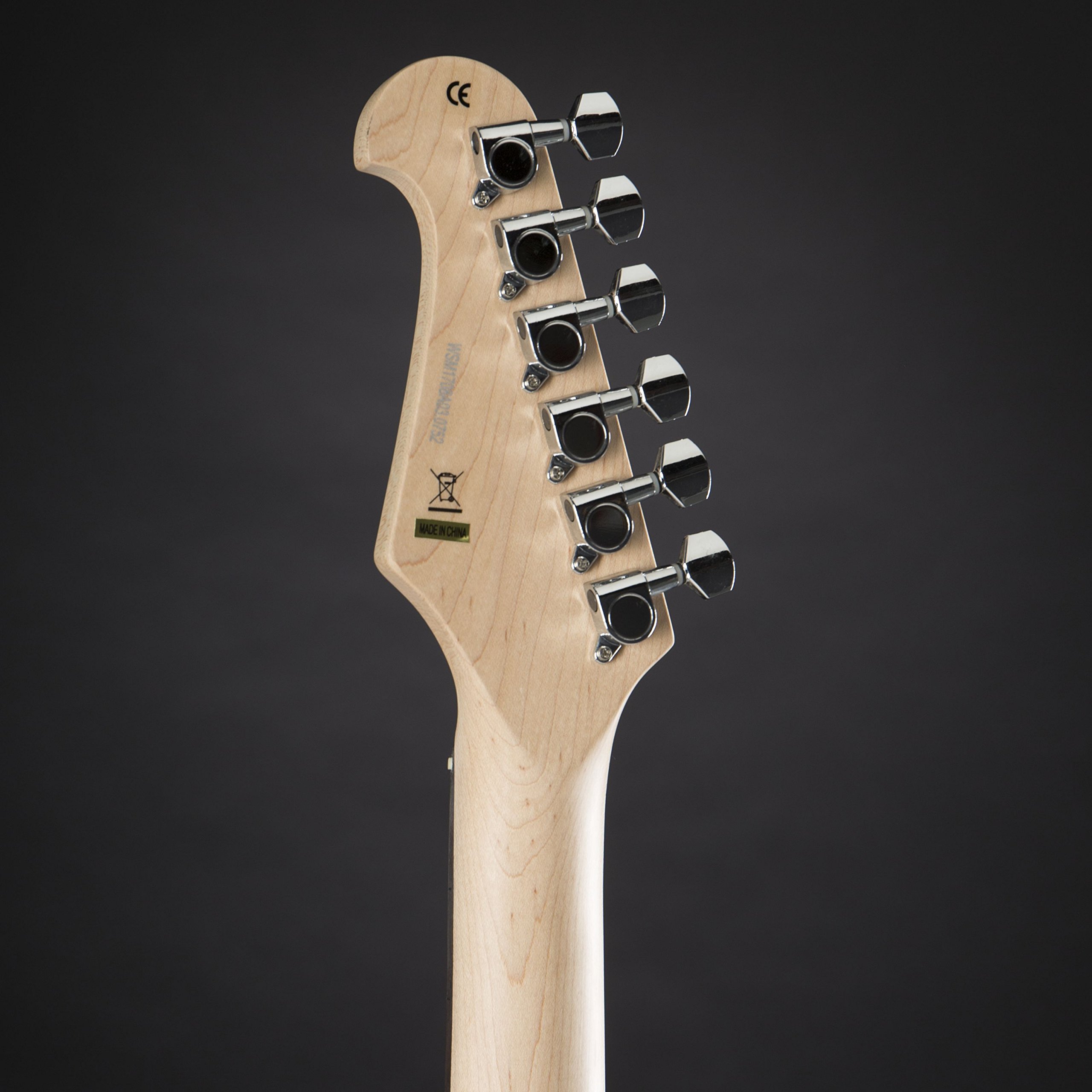 J & D E-Gitarre, 3/4 elektrische Gitarre für Anfänger mit Single Coil Tonabnehmer, Electric Guitar in hochglanz Sunburst, ST-Style Mini