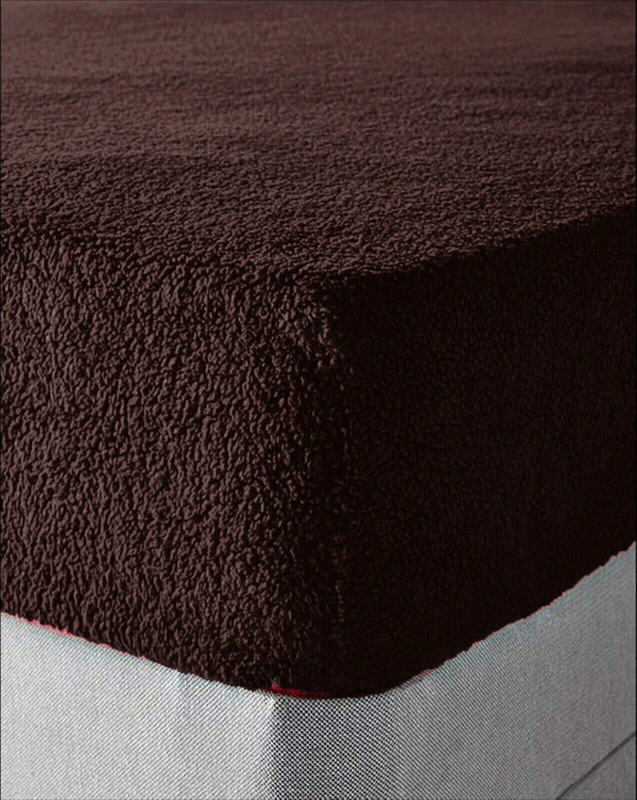 SUPER SOFT TEDDY BEAR FUR SHERPA CUDDLY COSY WARM EXTRA DEEP FLEECE FITTED SHEET BEDDING BED LINEN (Brown, Single)