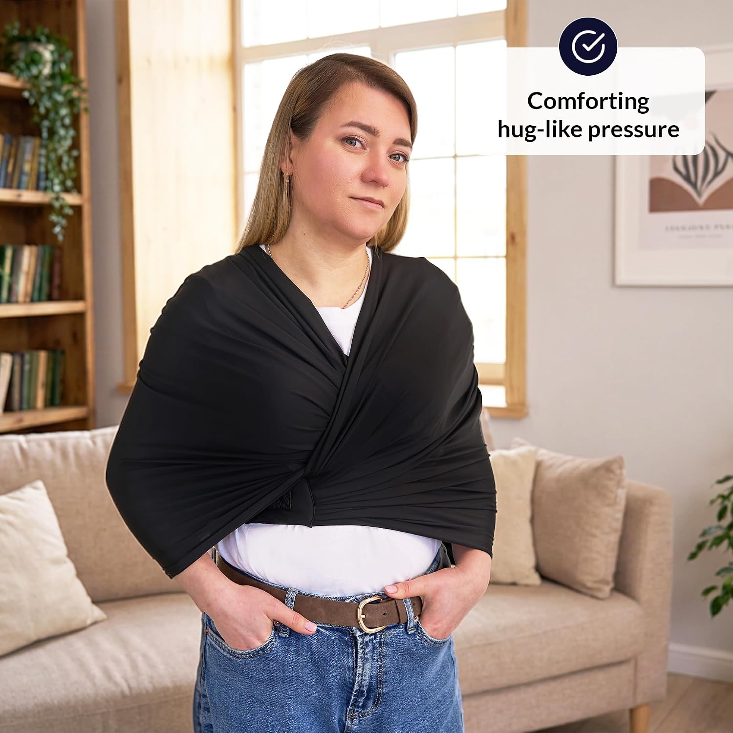 Adult Compression Shirt | Sensory Compression Top for Autism, ADHD & Anxiety | Men & Women | Deep Pressure Clothing for Sensory Support | Adjustable Calming Vest Sleeve