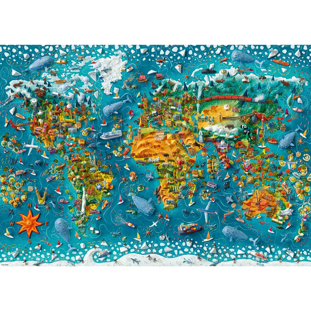 Athesia Kalenderverlag GmbH Puzzle 2000 pièces : Map Art Miniature World