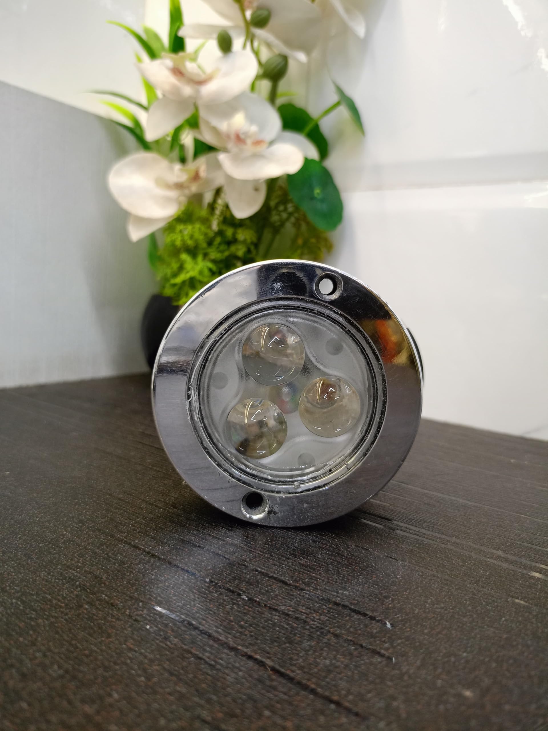 A K Lighting 9W Swimming Pool Light | Green | 3 led Stainless Steel | IP68 Waterproof Underwater Wall Lamp for Pools & Fountains