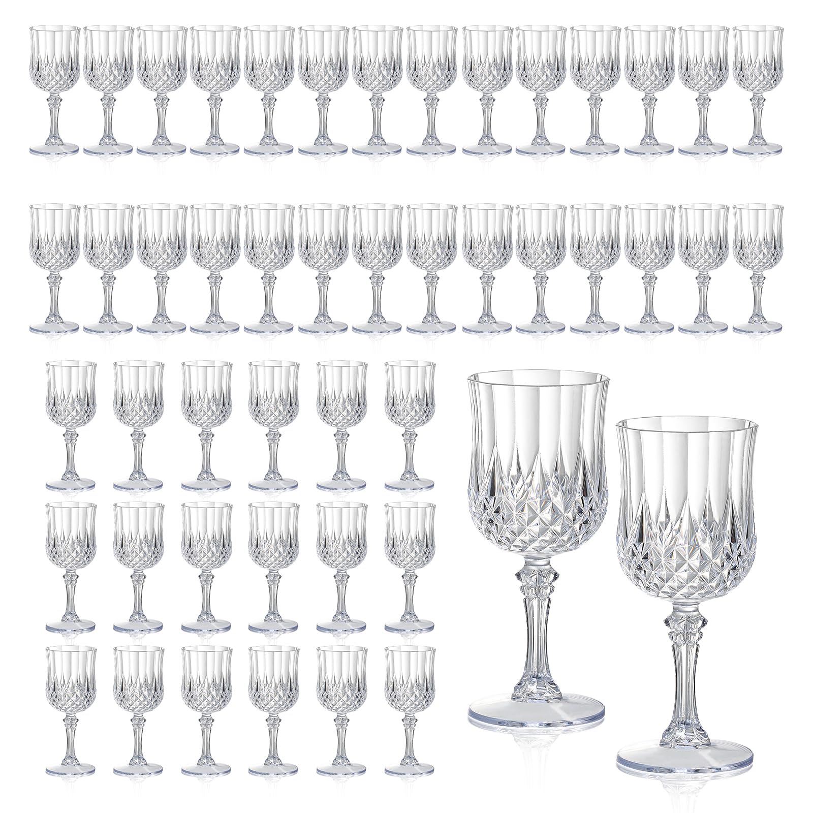 Vintage Wine Glasses - 24 Pack, Durable & Affordable -11