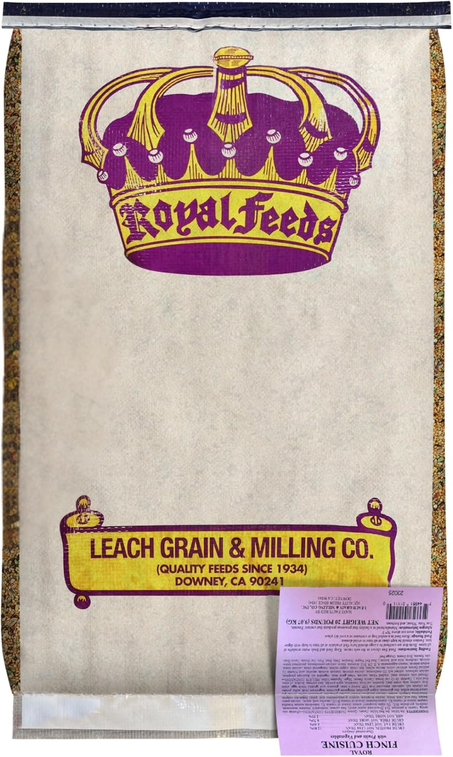 Finch Cuisine 20 lbs, Finch Food, Nutrient-Rich Blend Bird Seed, Birdseed for Finches and Small Birds, Support Daily Energy, Growth & Healthy Balanced Diet, No Mess Bird Seed